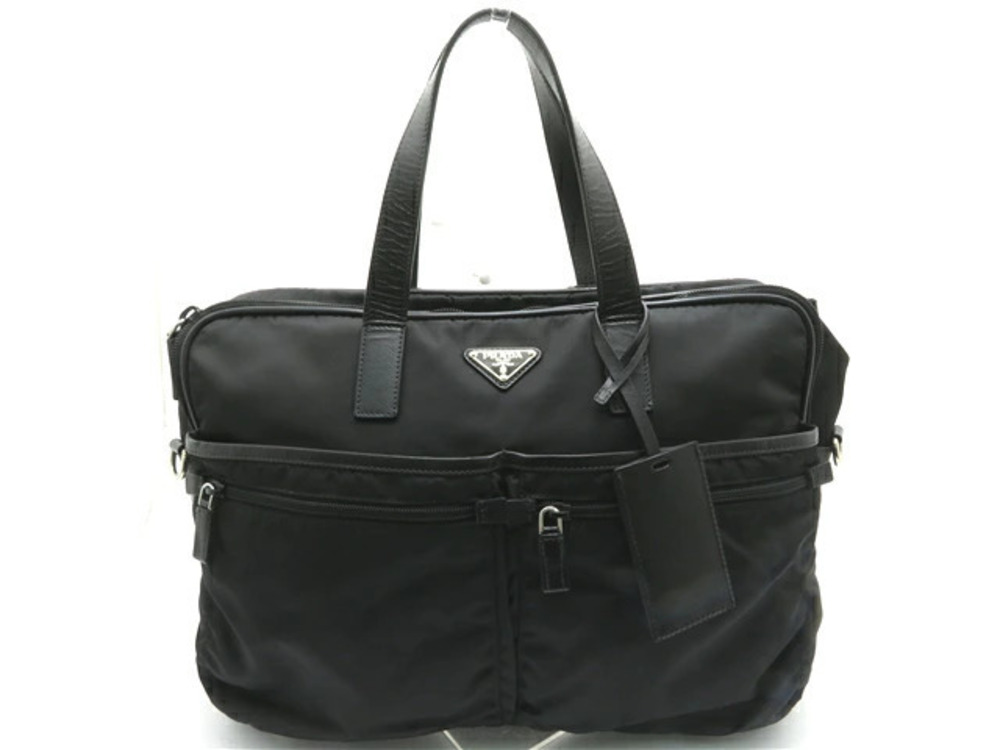 Prada Business Briefcase Tessuto Bag Black